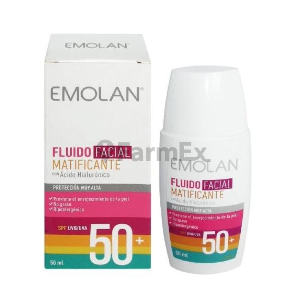 Emolan facial fluido matificante SPF 50 Recalcine